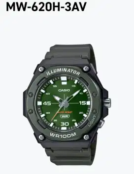 Casio general MW-620H analog and light