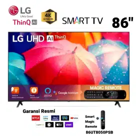 LG Real 4K UHD 86 Inch Smart TV 86UT8050PSB Magic Remote ThinQAI HDR10