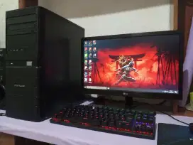 Pc gaming fullset (intel core i5 gen4 + ram 8gb + monitor 19inch)