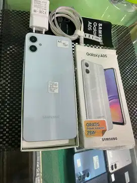 Samsung A05 ram 4/64gb warna blue mulus segel fullset bergaransi
