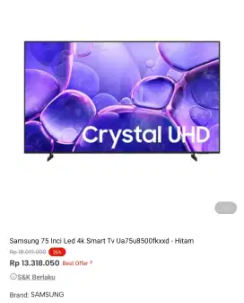 smart tv 75inch promo bisa cicilan syarat ktp tanpa dp