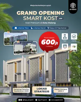 Dijual Rumah Kost Full Furnish dekat Kampus UMM Malang