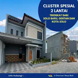 DIJUAL RUMAH CLUSTER 2 LANTAI DIJUAL DEKAT KE PUSAT SOLO BARU