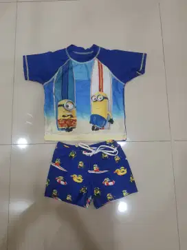 Baju renang anak motif minion merk mom care