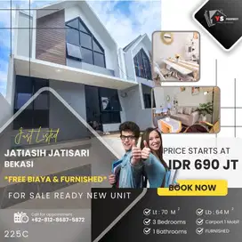 JATIASIH RUMAH BARU READY 600 AN FREE BIAYA PAJAK & FURNISHED 225B