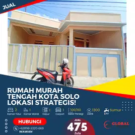 Rumah Murah Tengah Kota Solo Lokasi Strategis