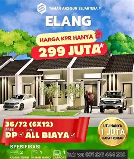 Rumah murah 300jtan dp nol angs 1,5 flat 5 tahun pertama