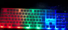 Dijual Keyboard komputer/laptop Limeide RGB warna putih