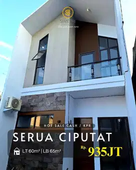 Rumah baru cluster serua indah ciputat dibawah 1M