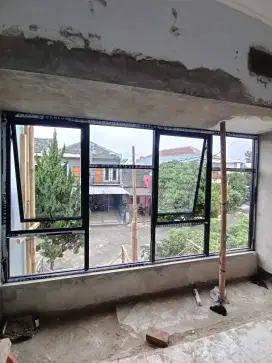 Pemasangan kusen pintu jendela aluminium