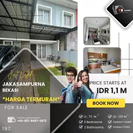 JAKASAMPURNA BEKASI RUMAH MINIMALIS HADAP UTARA TERMURAH 197