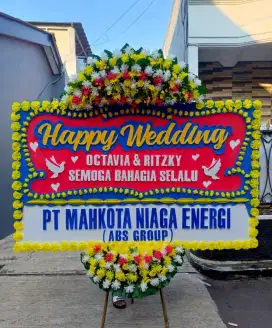 Karangan bunga ucapan wedding