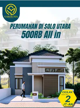 RUMAH CLUSTER SOLO UTARA  FREE SEMUA BIAYA