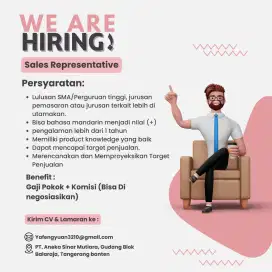 DIBUTUHKAN SALES REPRESENTATIVE