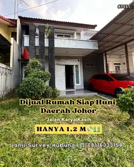Dijual Rumah Siap Huni di Daerah Karya Medan Johor