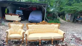 Ganti cover + cat ulang model kayu motif bunga