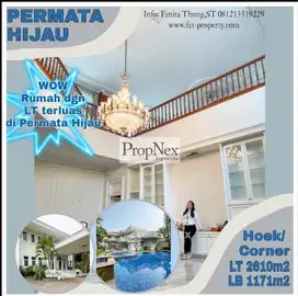 Dijual rumah terluas di Permata Hijau,JakSel LT 2610m2 LB 1171m2,hoek