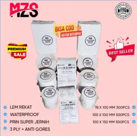 Lakban, kertas thermal, dan plastik polymailer