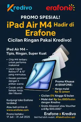 KREDIT IPAD | SYARAT MUDAH BUNGA RINGAN + GRATIS 2X ANGSURAN