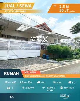 Dijual Rumah Bagus Furnish Posisi Hook di Kedungkandang Malang