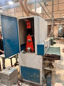 Mesin ampalas kayu double head wide belt sander