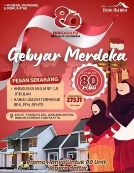 Rumah T-37 DP mulai Rp. 80rb Jetis Bantul