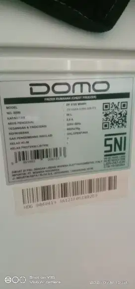 Di jual freezer merk Domo