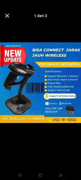 Scanner barcode Vsc & Printer struk Vsc