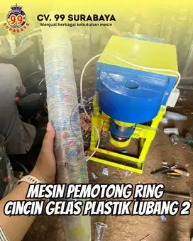 Mesin Pemotong ring gelas cincing Lubang 2 untuk gelas plastik