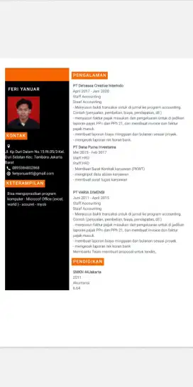 Staff administrasi akunting