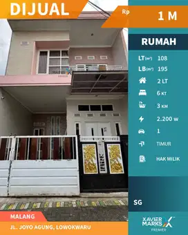 Dijual Rumah Modern Siap Huni di Merjosari Lowokwaru Malang