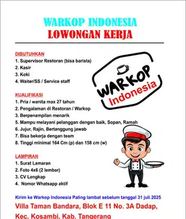 Warkop Indonesia is Hiring!!!