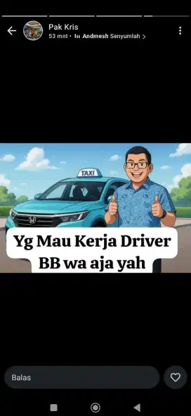 Lowongan Driver Supir Pengemudi