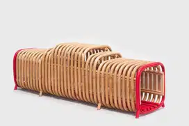 100% Rattan Bench