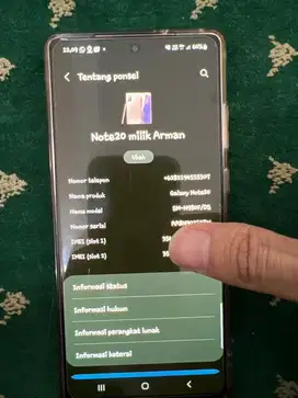 SAMSUNG NOTE 20 8/256