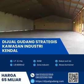 Gudang strategis lokasi Kendal luas 2.1 Ha Jual cepat