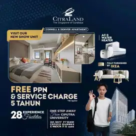 FREE SERVICE CHARGE 5THN & FREE FURNISHED CORNEL APARTEMEN AT UC
