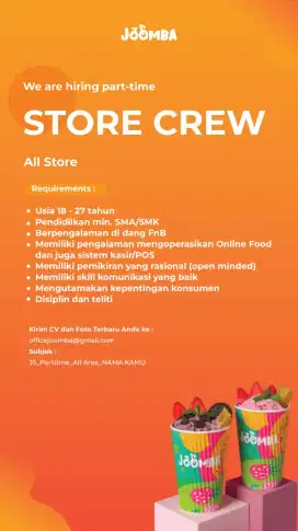 Crew Full Time & Part time