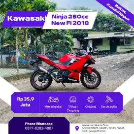 kawasaki Ninja 250cc Non abs Fi New Tahun 2018 Pajak Panjang