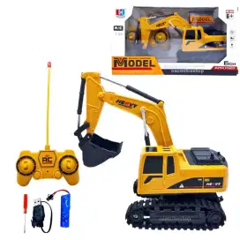 Rc Excavator 6CH Skala 1:24 Rantai Karet Bisa Jalan Di Atas Pasir Baru