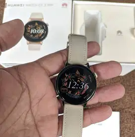 Huawei Watch GT 3 42mm Gold Leather fullset mulus Ex garansi resmi