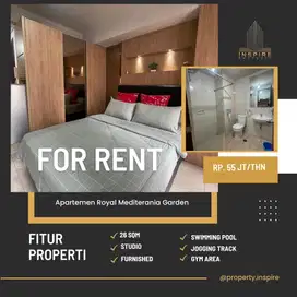 Sewa murah Studio Royal Medit Furnished bagus dekat Mal CP TA haltebus