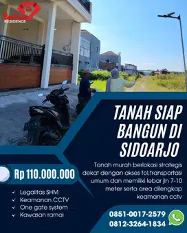 TANAH SIAP BANGUN SIDOARJO  SUDAH PECAH SHM