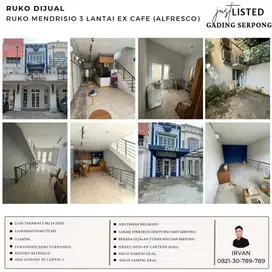 Di JUAL RUKO MENDRISIO ALFRESCO 3 LANTAI DIJUAL EX CAFE
