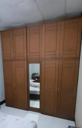 jual murah preloved lemari 10 pintu meja rias meja rak kayu mahoni