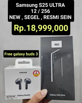 Rp.18,999 FREE GALAXY BUDS 3‼️Samsung S25 ULTRA NEW, SEGEL, RESMI SEIN