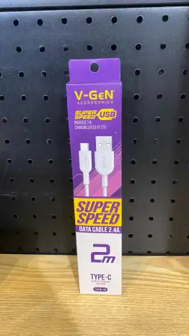 Kabel Data USB Type C V-GeN VCB-18 Fast Charging Kabel VGEN 2 Meter