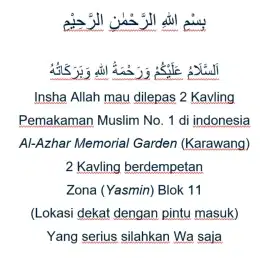 Over kepemilikan 2 Kavling Pemakaman Al Azhar