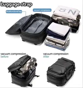 Ransel Backpack Vacum dengan Kapasitas Besar. Tasn Laptop 17inch.TSA