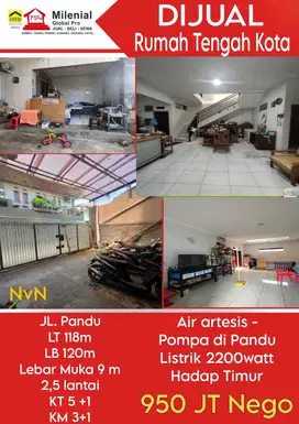 DIJUAL RUMAH JL PANDU (TENGAH KOTA) BANDUNG    **NVN